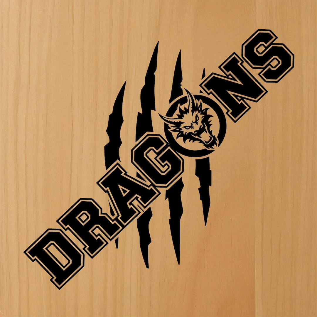 Dragons Varsity SVG, College Mascot Laser Cut, School Team Glowforge ...