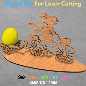 Suporte para ovo de galinha de Páscoa para corte a laser e CNC | Suporte para ovos SVG | Arquivo de corte a laser de Páscoa | Caixa de Páscoa | svg, dxf, cdr, ai, eps Corte de Páscoa