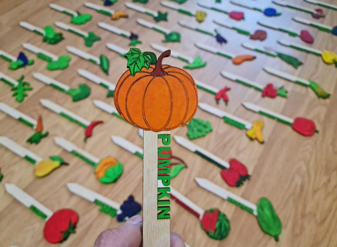 Garden Markers Set - 88 SVG Laser Cut Files, Glowforge Pattern, Garden ...