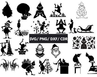 Grinch svg Bundle Svg ,Christmas Png Bundle, The Grinch svg, Grinch Face Svg, Grinch Dxf, Grinch Christmas Svg, Grinch silhouette