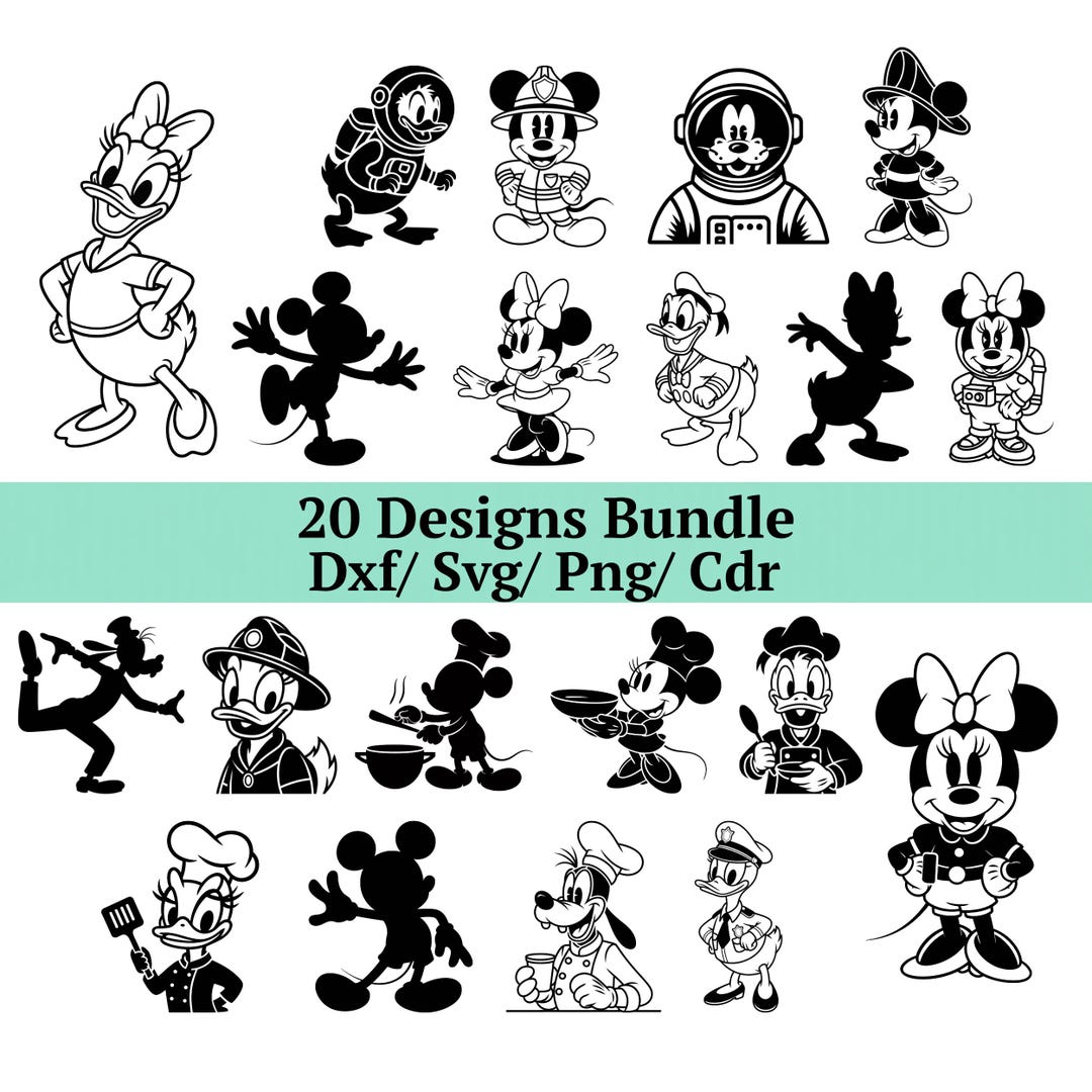 Minnie Space Ranger Mickey and Minnie Space Svg, 20 Classic Duck Png, Astronaut Mouse Dxf ...