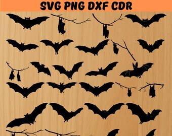 Bat Svg Bundle, Halloween Svg Bundle, Bat Clipart, Bat Cut Files For Circut, Bat Silhouette, Bat Vector Files, Bat Png Bundle, Bat Svg.Png