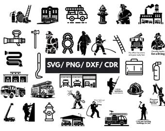 Firefighter SVG Bundle, Quotes about Firefighter, Firefighter Clipart, Firefighter SVG Cut Files Cricut, Fire Department Svg, Fire Truck Svg