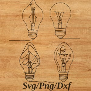 Gemstone Light Bulb - Laser Engraving Files SVG DXF PNG | Digital Download for Glowforge, Cnc Router, Silhouette and Engraving Machines.
