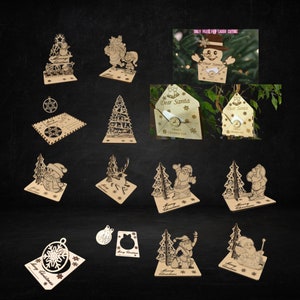 Weihnachten Mega Bundle Laser Cut Dateien, Weihnachtsbaum Geschenk, Weihnachtsandenken Karte, Cnc Vektorplan, Modell Muster Datei, Cnc Schnitt, DXF SVG