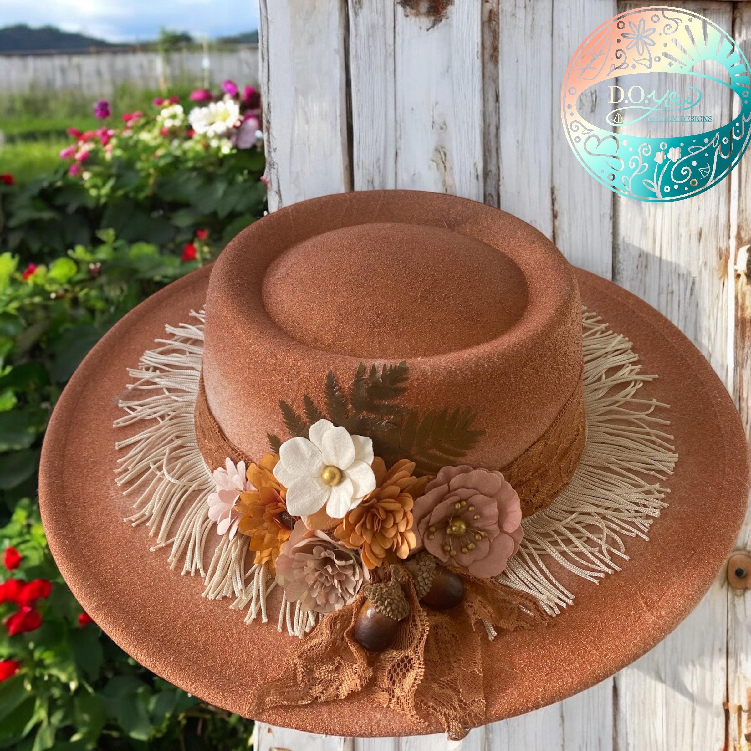 Natural Straw and Orange Sequin Fedora Hat Orange Polypropylene Straw Wide Brim Plain Hats-HR01-5-46  main image 3