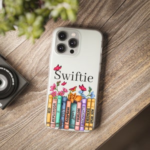 Swiftie Phone Case Taylors Gifts Swiftie Merch Music Albums as Books Swiftie iPhone Case Swiftie Fan Gift Trendy Floral Music Album Case