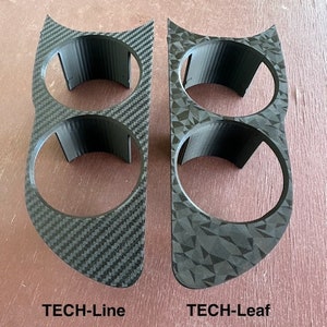 TECH edition Polestar 2 cup holder pair for front door pockets - design by Emil Pind in Denmark (www.pindprecision3d.dk)