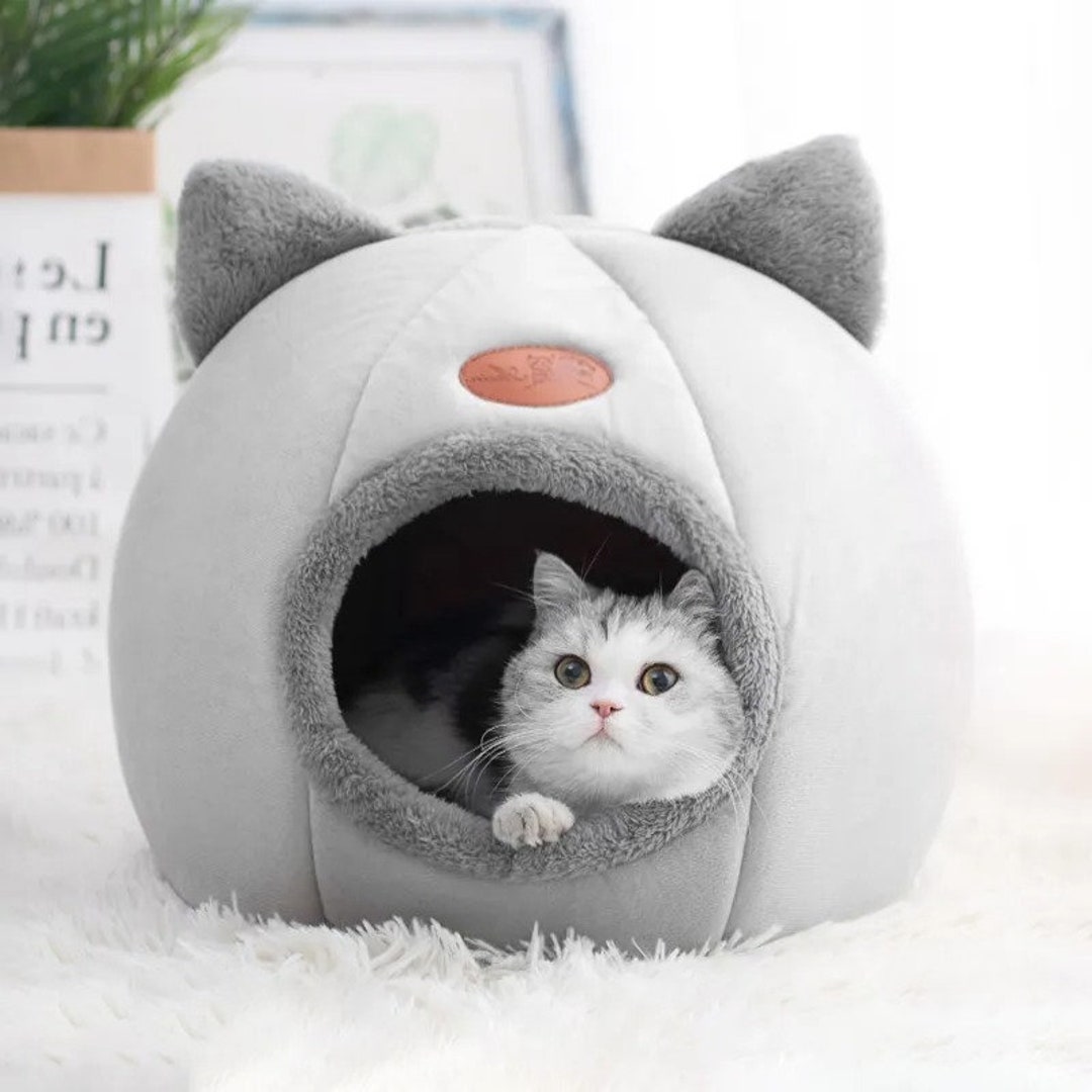 Luxury Cat Bed Warm Cat Bed Warm Cat House Cozy Cat Bed Etsy Hong Kong