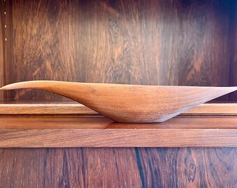 Small Mid Century Wooden Bowl By Emil Milan