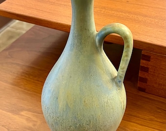 Carl Harry Stålhane Rörstrand Vase: Mid-Century Swedish Hares Fur Glaze