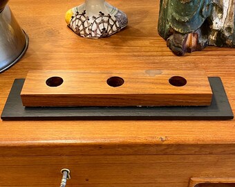 Phillip Lloyd Powell 1960s Slate Walnut Candelabra Mid Century Modern Harpswell House