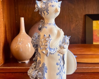 Bjorn Wiindblad Ceramic Sculpture 1974 Danish Ceramics Mid Century Whimsical