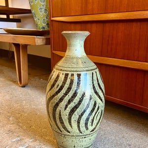 Armando Thomas Ferreira California Ceramicist Large Signed Pottery Vase