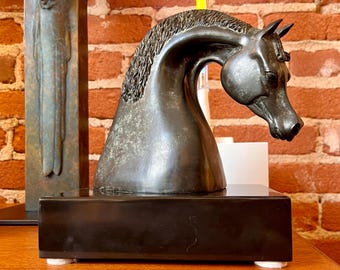 Limited Edition Bronze Arabian Horse Sculpture By Raymond D. Anderson 1970s Art