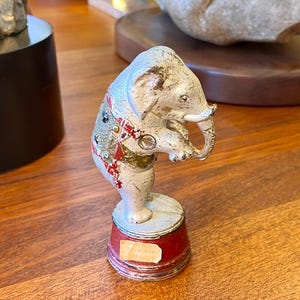 Antique Cast Iron Circus Elephant Bank By A. C. Williams Circa 1920