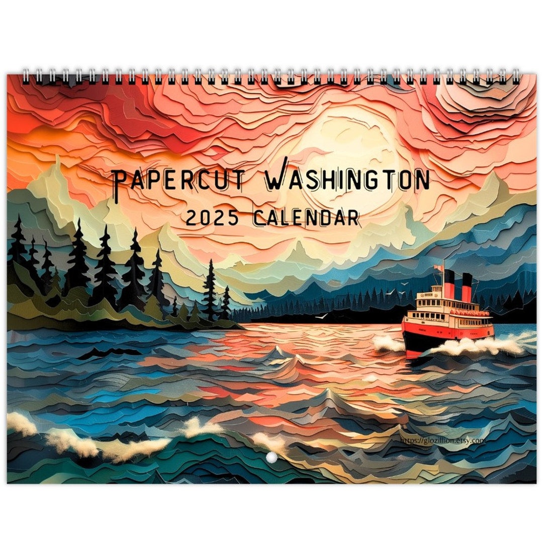 Papercut Washington 2D 2025 Wall Calendar 11 X 8.5 Etsy