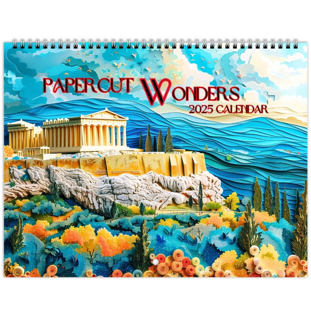 Papercut Wonders - 2D - 2025 Wall Calendar (11" X 8.5") - Etsy