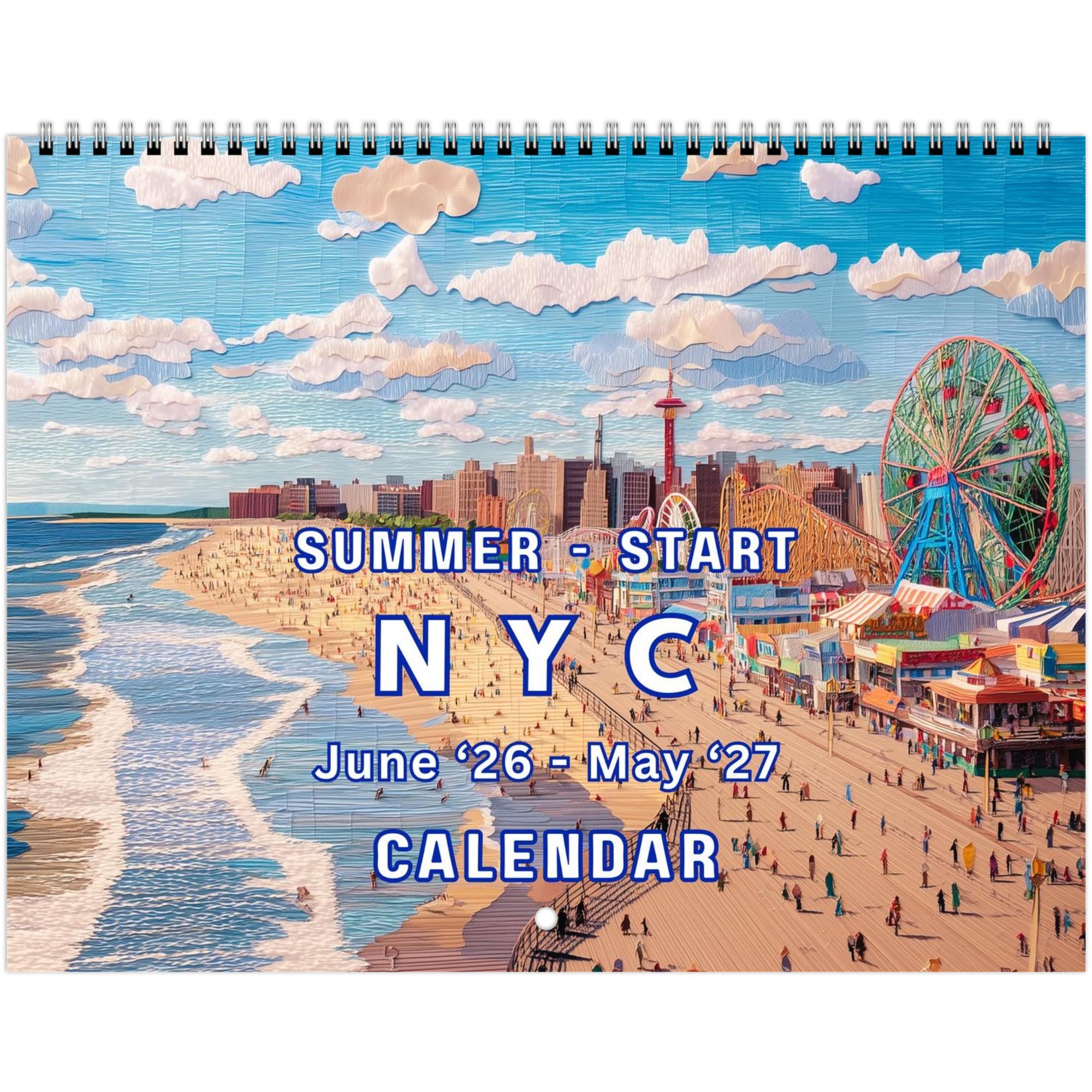 New York City Calendar 2026 2027 Skyline Central Park Times Square