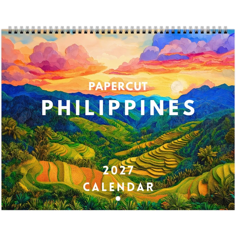 Phillipines Rice Terrace Philippines Calendar 2026 - Etsy