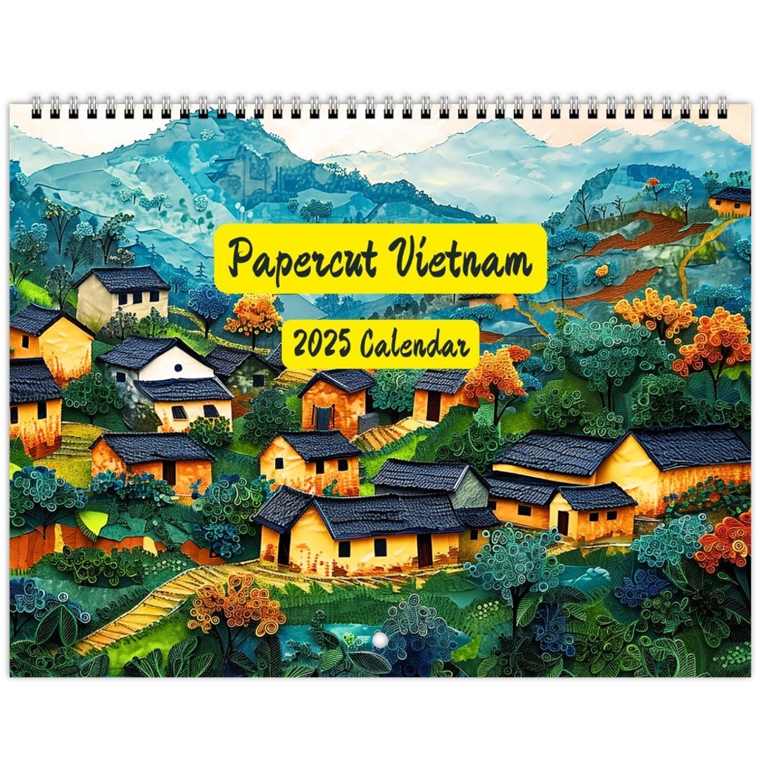 Papercut Vietnam 2025 Wall Calendar 11 X 8.5 - Etsy