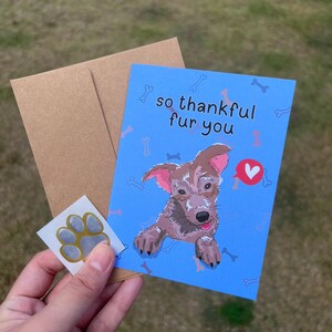Carte de remerciement en fourrure de chiot pour toutes les occasions, anniversaires, célébrations | Juste pour vous | Chien Maman Chien Papa