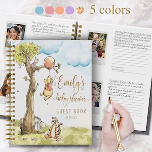 Winnie The Pooh Baby Shower Guest Book, Polaroid Guest Book, Instax Guest Book, Photo Guestbook