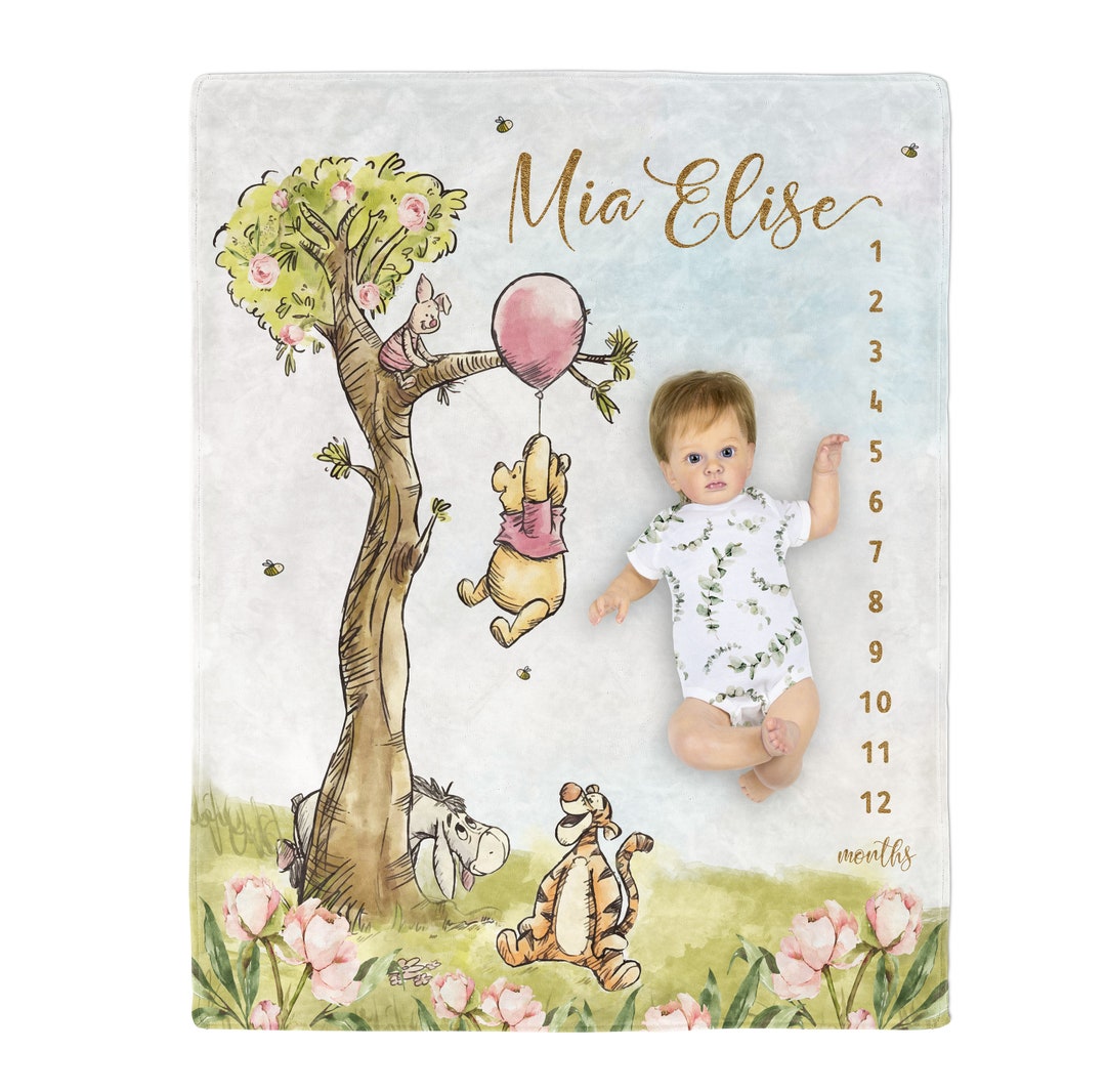 Baby Boy Winnie The Pooh Baby Month Blanket Winnie The Pooh