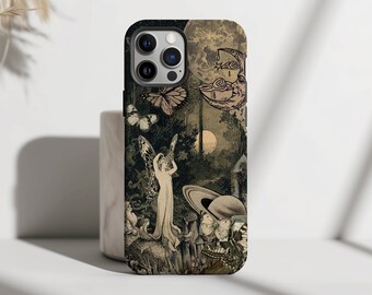 Goth Collage-telefoonhoesje Vintage Dark Coquette iPhone 15 14 13 12 11 Pro Max 8 Plus, Samsung S24 S23 S22 Ultra Google Pixel 8 7 6 Pro-hoesje