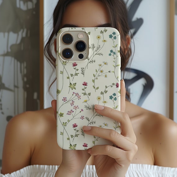 Spring Flower Phone Case Cute Ditsy Floral Cover Coquette Aesthetic iPhone 15 14 13 12 11 Pro Max 8 Plus X, Samsung Galaxy S24 S23 S22 Ultra