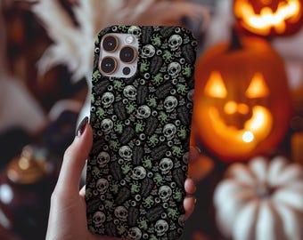 Spooky Halloween Phone Case, Horror aesthetic, iPhone 15 14 13 12 11 Pro Max 8 Plus X, Samsung Galaxy S24 S23 S22 Ultra
