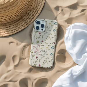 春の花の電話ケース かわいいディッツィーフローラルカバー コケット 美的 iPhone 15 14 13 12 11 Pro Max 8 Plus X、Samsung Galaxy S24 S23 S22 Ultra 画像 7