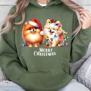 Pommern Pullover, Pommern Weihnachts-Sweatshirt, Hunde-Liebhaber-Geschenk, Pommern Geschenk, Pommern Mama, Pommern Papa, Hundepullover, Weihnachtsgeschenk