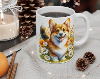 Pembroke Welsh Corgi Mug, Corgi Coffee Mug, Cute Pet Mug, Corgi, Corgi Gift, Cute Dog Lover Mug, Pet Lover's Gift Mug, Ceramic Mug 11oz