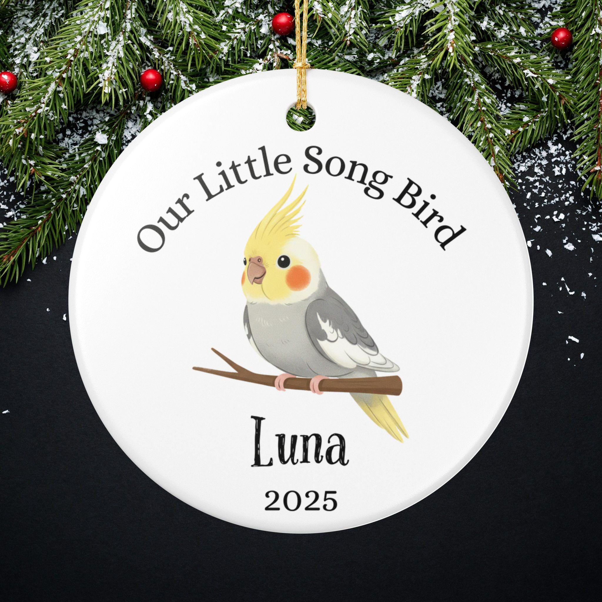 パーソナライズされたオカメインコのクリスマスオーナメント2025