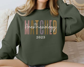 Sweat-shirt le jour du match 2026 personnalisé chemise de la résidence le jour du match cadeau pour les étudiants en médecine futurs hommes femmes médecins pull à col rond unisexe