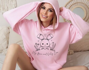 Bunny Sweatshirt, Rabbit Sweatshirt, My Bun & Only Love, lovers Sweatshirt, Sweatshirt for Valentines day, Couples Sweater, Cute Bunny shirt