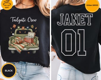 Football Tailgate Crew Sweatshirt, Autumn Game Day Sweater, Cozy Fall Outfit for College Football Fans, Tailgating Thanksgiving Gift