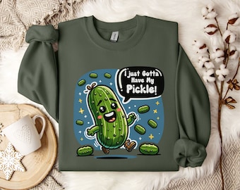 Augurk Sweatshirt, moet mijn augurken trui hebben, augurk liefhebbers cadeau, dames augurken shirt, inblikken seizoen trui, grappige augurken sweatshirt
