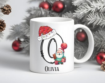Personalized Christmas Mug, Christmas Name Mug, Initial Mug, Christmas Coffee Mug, Christmas Gift, Secret Santa Gift, Christmas Coffee Mug