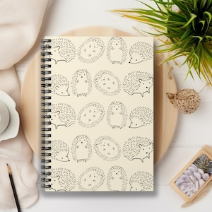 Hedgehog Spiral Notebook, Lined Notebook Journal for students, Note takers, Teachers, Writers, Gift for Best Friends and Hedgehog Lovers