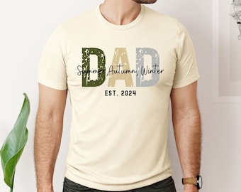 New Dad Shirt, Daddy T-Shirt, Father's Day Tee, Special gift for Dad to be, Step Father, Shirt with Kids name, Cool Dad Shirt, Super Dad