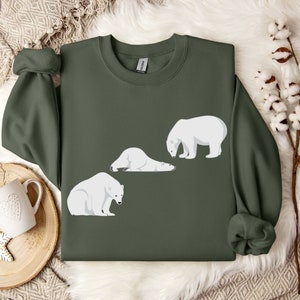 Polar Bear, polar bear Sweater, Cute Polar bear, Funny Polar Bear Sweatshirt, Cute Polar Bear Sweatshirt, Sleepy Polar Bear, Polar Bear Cub