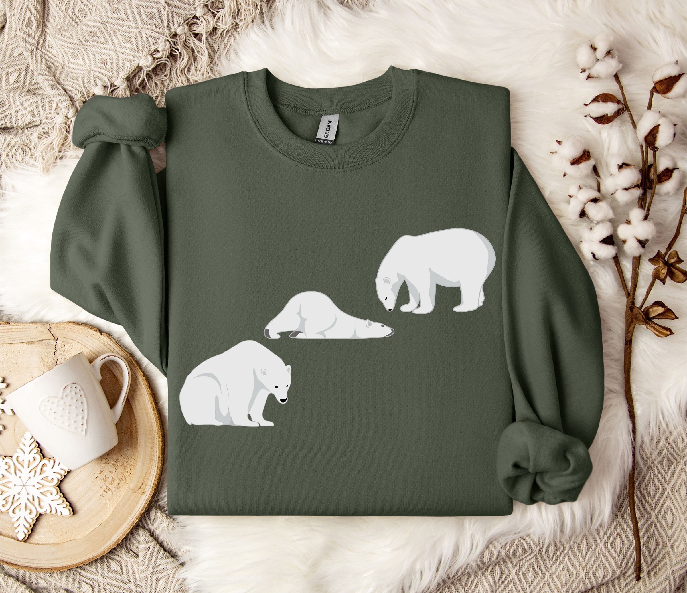 [GRAVER]★24FW★韓国人気★WILD POLAR BEAR SWEATSHIRT GRAVER】24FW☆ Wild Polar Bear Sweatshirt Designer fashion