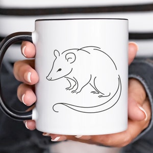 Opossum Mug, Opossum Minimalist line art, Funny Possum Coffee Mug, Cute Opossum Lover Gift, Opossum Gifts Funny Animal Mug
