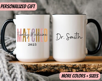 Residency Match Day 2026 Gift Custom Medical Specialty and Name Accent Mug for Future Doctors and Medical Student Graduates