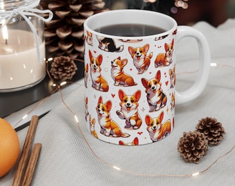 Corgi Coffee Mug, Pembroke welsh corgi, Cute Pet Mug, Corgi Gift, Cute Corgi Lovers Mug, Pet Lover's Gift Mug
