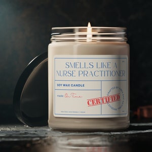 Future Nurse Practitioner, Soy Wax Candle, Housewarming Gift, Perfect Graduation Gift, Collectible Candle, Eco Friendly 9oz. Candle Gift
