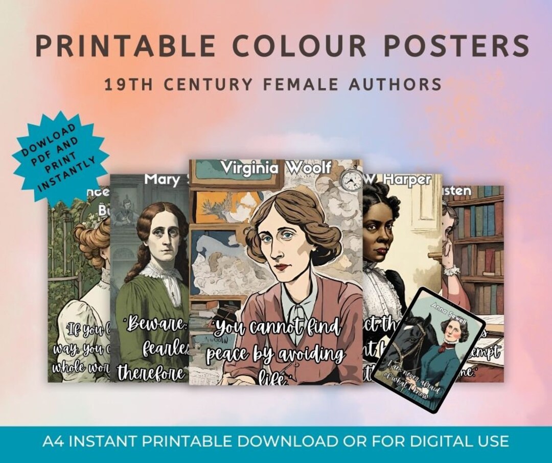 19th Century Women in Literature Posters 19 Downloadable, Printable