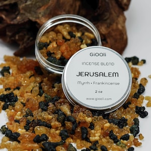 Jerusalem Incense Resin Blend: Frankincense, Myrrh, Prayer, Meditation (2 Ounces)